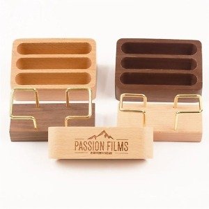 Business Wooden Card Holder Organizer