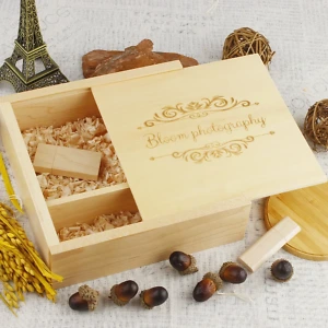Engraved Wooden Storage Box