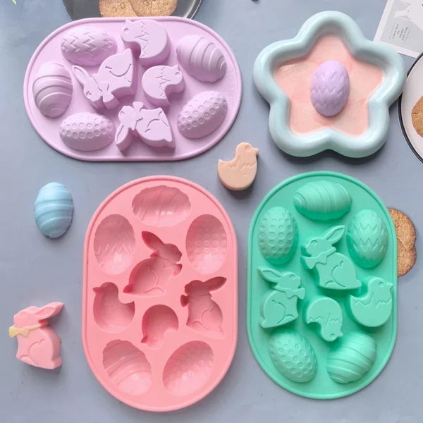 9-cavity rabbit shaped baking mould