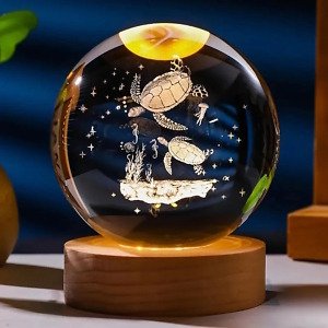 3D Turtle crystal ball