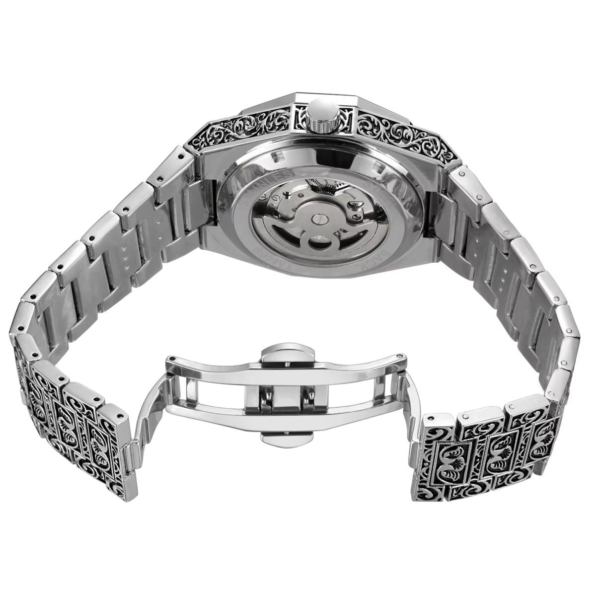 FORSINING "Retro-Aesthetic" Engraved Skeleton Automatic Watch - Image 2