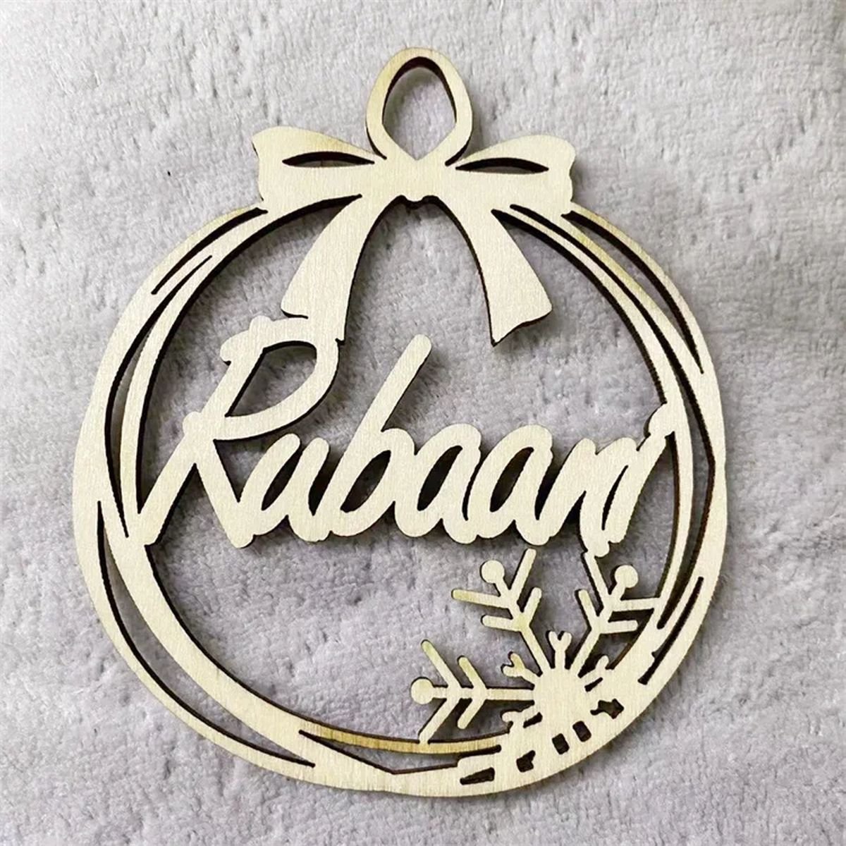 Personalized Wooden Snowflake Name Ornaments - Image 12