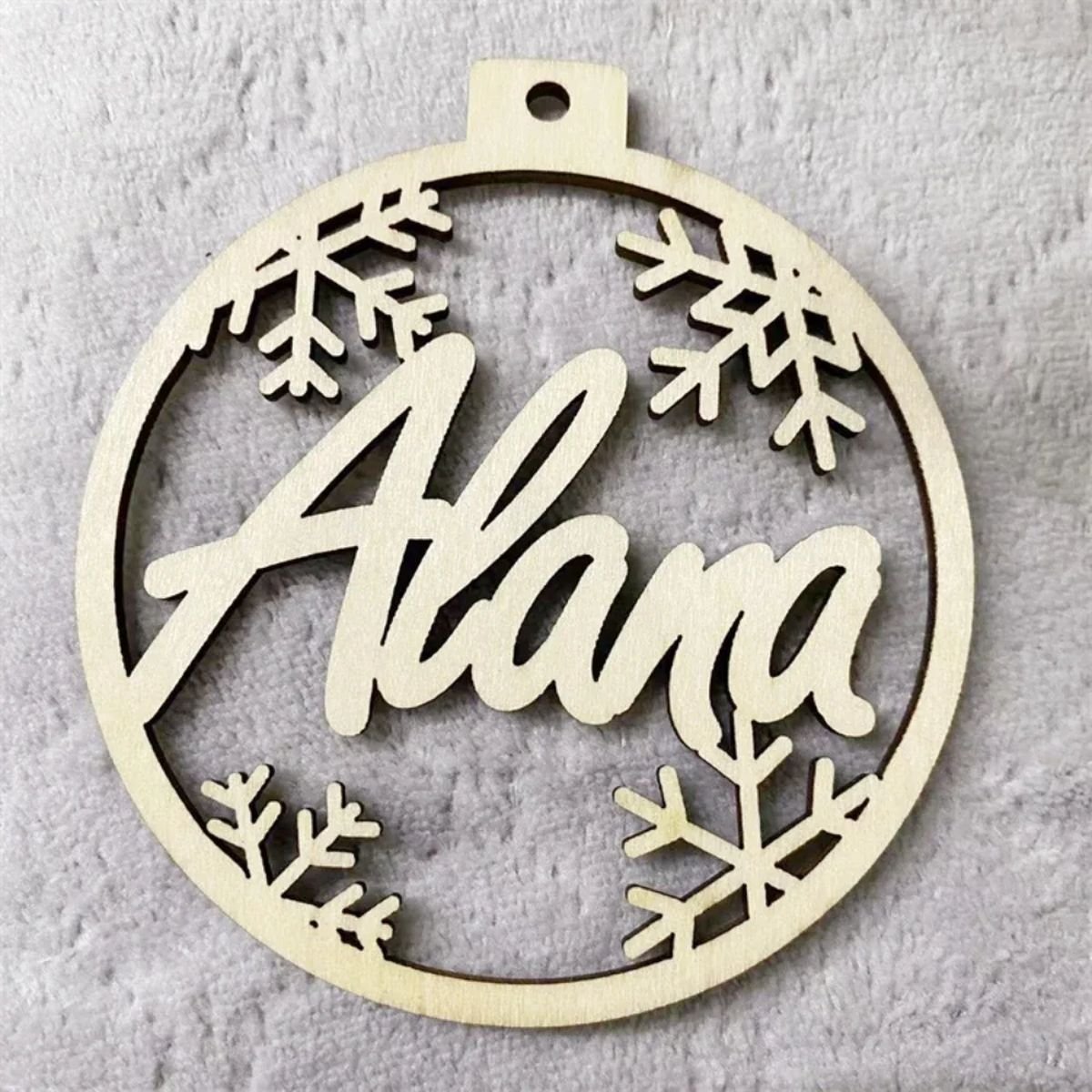 Personalized Wooden Snowflake Name Ornaments - Image 11