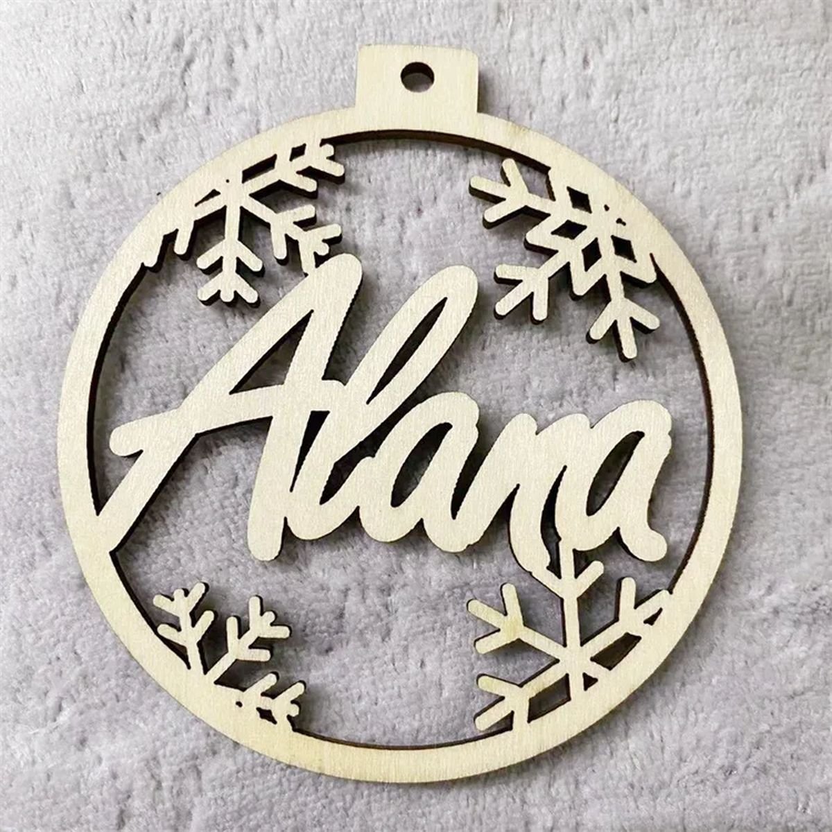 Personalized Wooden Snowflake Name Ornaments - Image 9