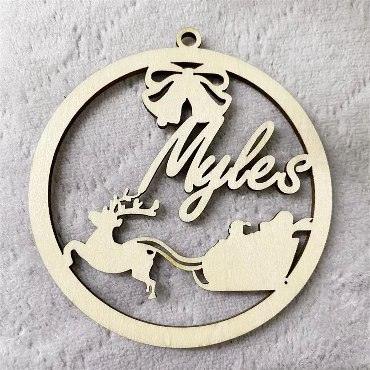 Personalized Wooden Snowflake Name Ornaments - Image 6