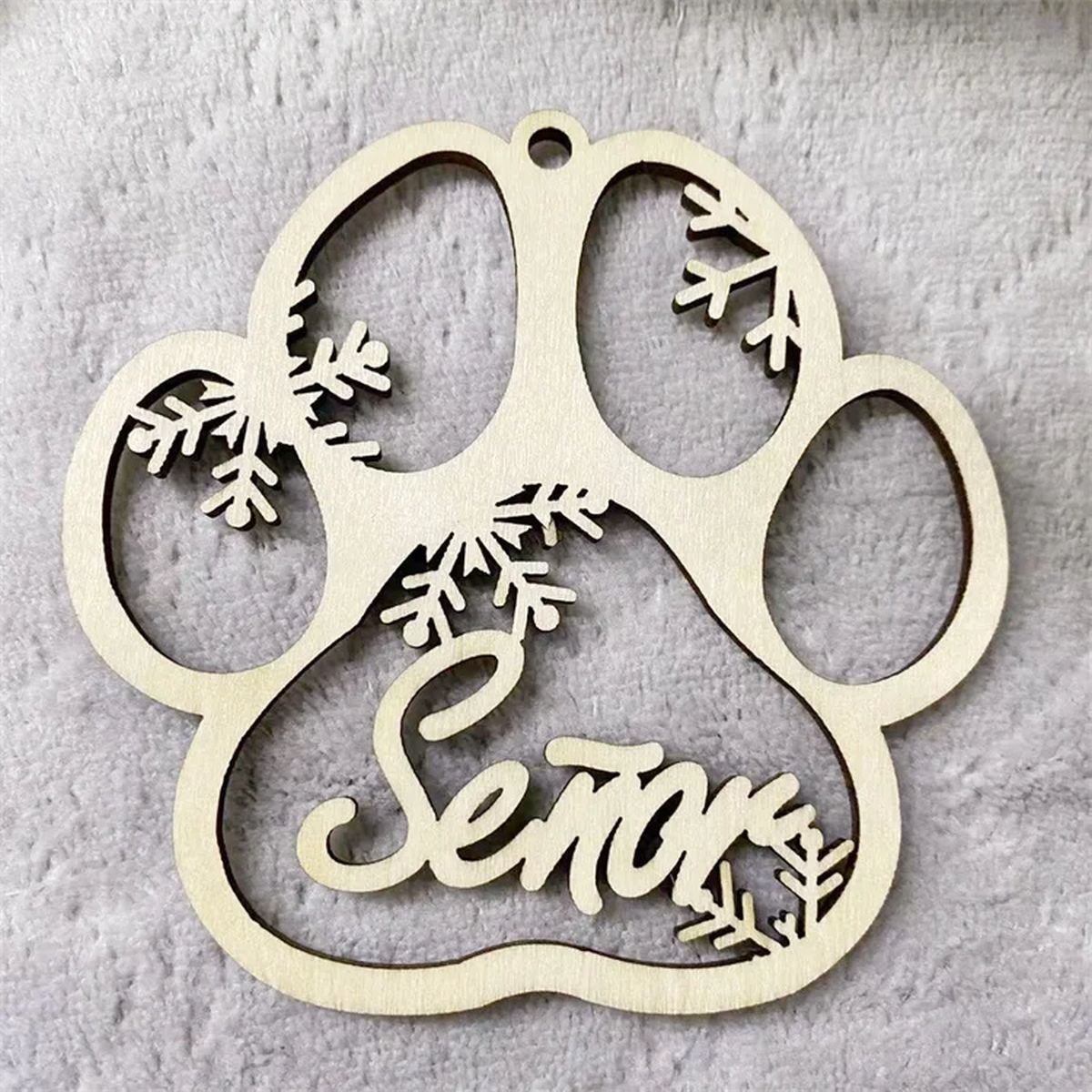 Personalized Wooden Snowflake Name Ornaments - Image 5