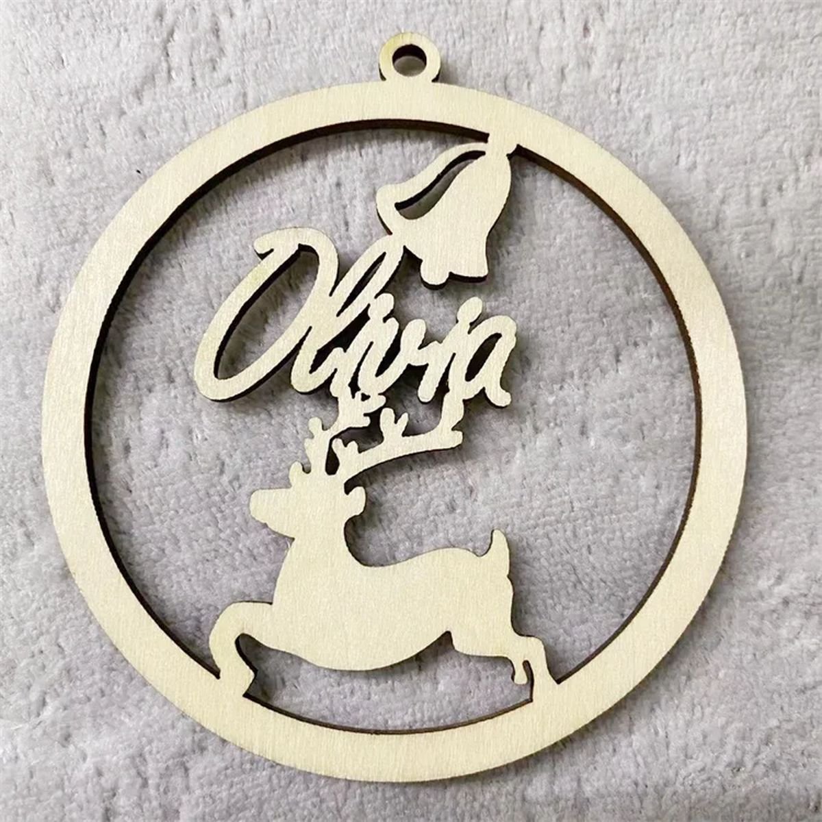 Personalized Wooden Snowflake Name Ornaments - Image 4