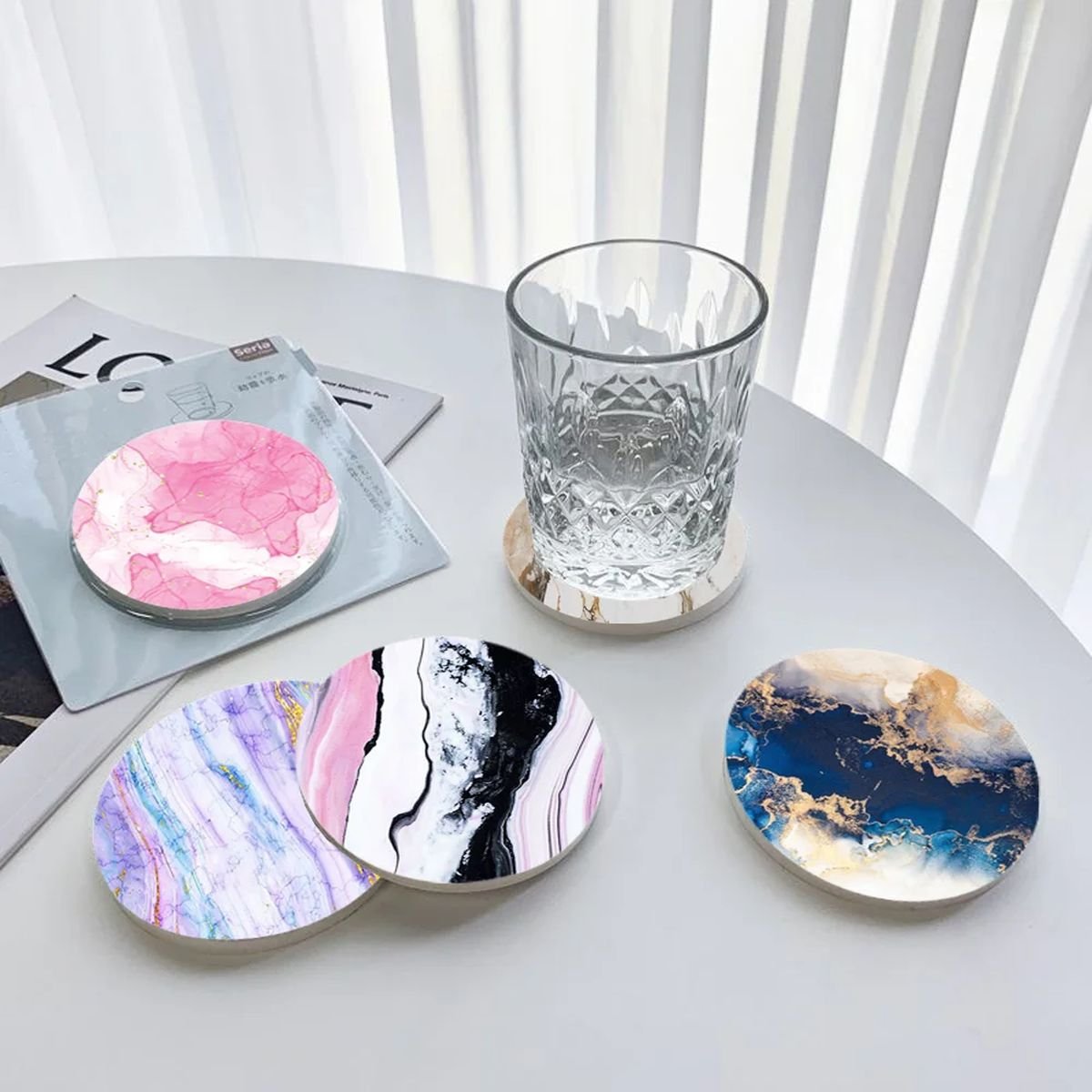 Round Ceramic Coasters - Image 4