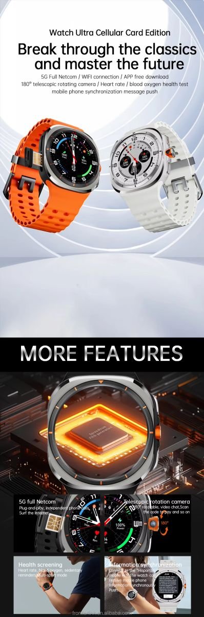 U8 Ultra 5G Android Smartwatch - 3GB+32GB Global Version for Men 2025 - Image 2