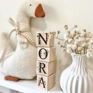 Engraved Wood Name Blocks